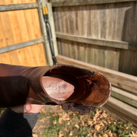 Frye brown Leather Chelsea Ankle Boots black 7.5 fall winter - Picture 13 of 16